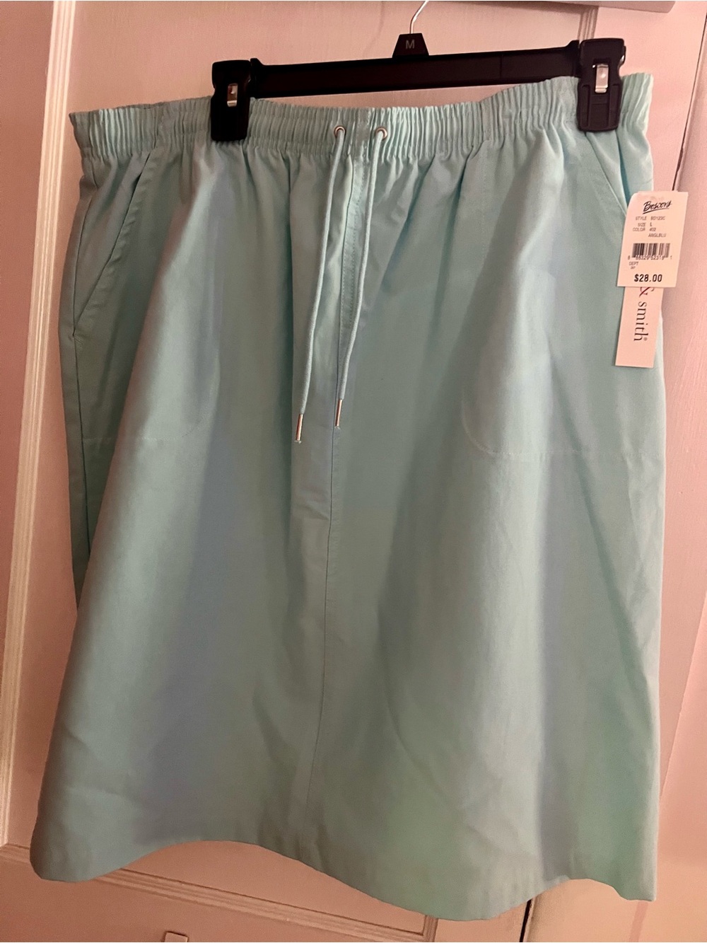 Light Mint Athletic Drawstring Skirt for Women